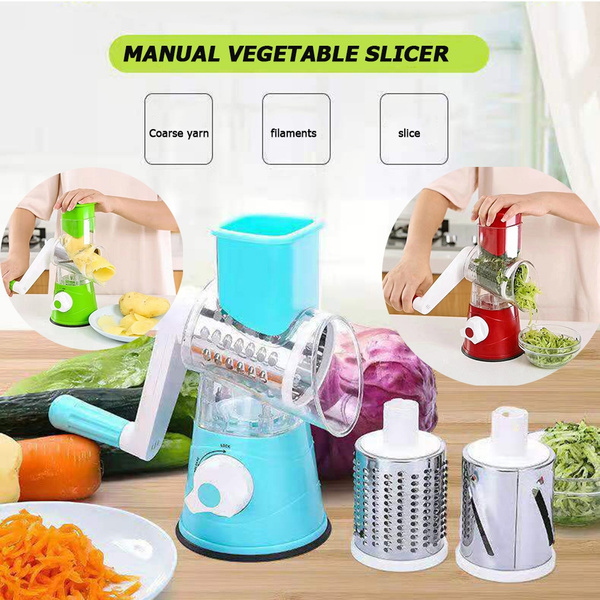 Multi-function Manual Round Vegetable Slicer Grater Cutter Shredder Kitchen  Tool