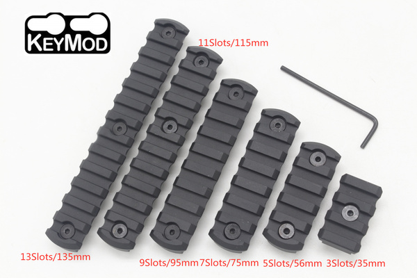 3,5,7,9,11,13 slot Picatinny Rail Section Keymod type CNC Edge ...