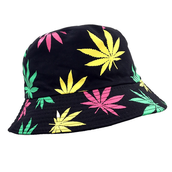 Hip Hop Cap Maple Leaf Panama Bucket Hat Women Men Couple Summer