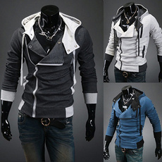 hoodedmensjacket, zippermensjacket, Plain class, Sleeve