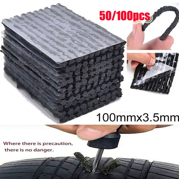 50 Pcs Car Tire Puncture Recovery Tyre Tubeless Seal Plugs Strip Repair Parts 