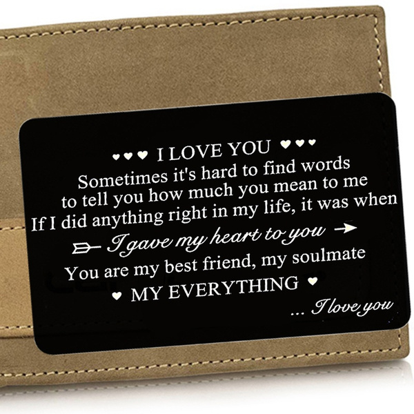 Best Friend Gift Husband Engraved Wallet Card Insert for Best Friend Wallet  Card for Boyfriend Friendship Gift for Men or Women Best Friend Christmas  Wedding Anniversary Birthday Gift Card for Couples 