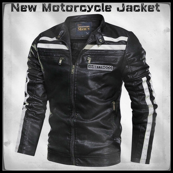 Fur lined 2024 motorcycle jacket