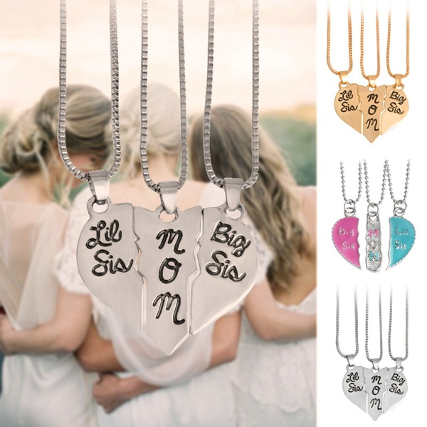 Stainless Steel Love Mother Daughter Necklace Sister Mom - Temu Philippines