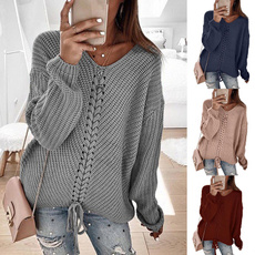 womenfashionsweater, knitted sweater, Sleeve, jumpersweater