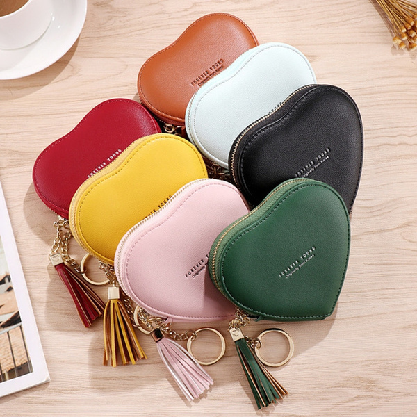 Silicone Beads Card Bag Pu Tassel Keychain Key Chain - Temu