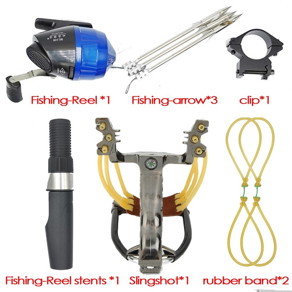 Powerful Multi-function Slingshot Shooting Fishing Slingshot Arrow Bow Sling  Shot Strong Slingshot Fishing Catch Hunting Set