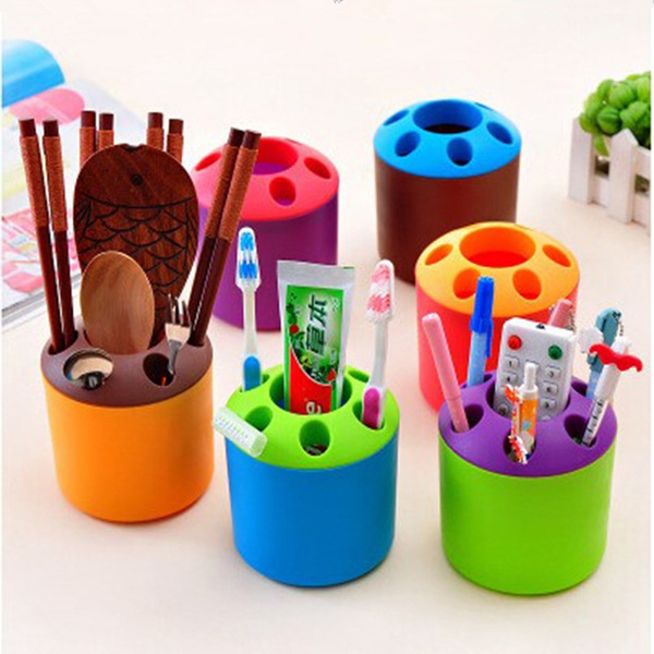 Porous Couple Creative Toothbrush Holder Toothpaste Mouthwash Multi ...