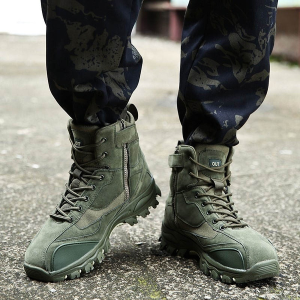 New Mens High Top Military Tactical shoes Desert Army Hiking Combat Ankle Boots