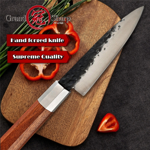 Grandsharp Handmade Kitchen Knives Japanese Steel Chef's Knife Forged –  grandsharp-knives