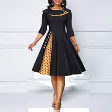 Turn-down Collar, Prendedores, Vestidos, slim