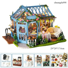 handmadewoodendollhouse, Toy, led, Garden