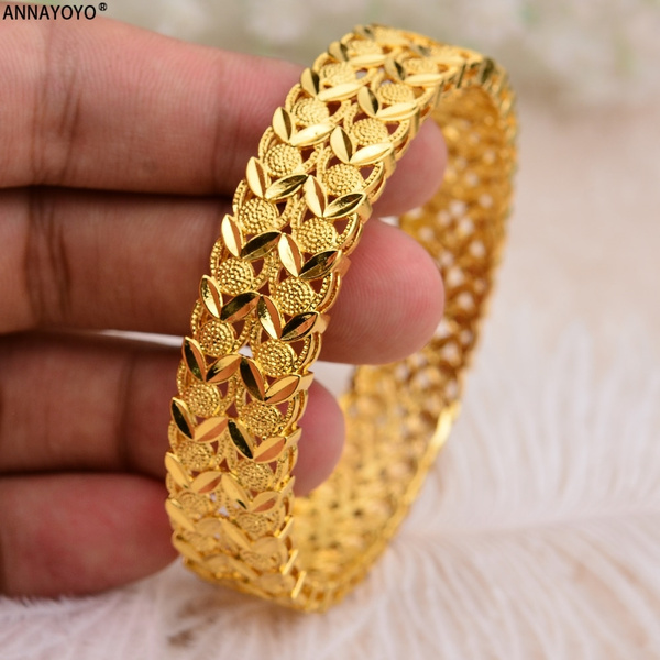 African Gold Color Bangles For Women Indian Middle Eastern Nigerian   jewelempire