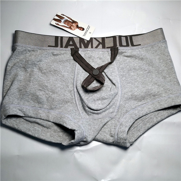 JOCKMAIL Cotton Men Boxer Underwear Pouch Adjustable Size Loop Trunk ...