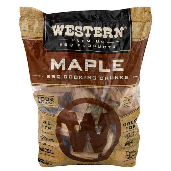 Western BBQ Maple Barbecue Flavor Wood Cooking Chunks for Grilling and ...