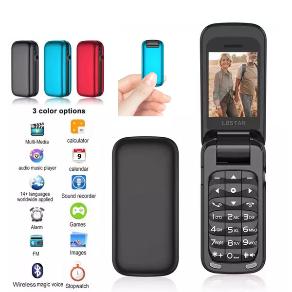 Magic Voice Changer Mobile Phones In Pakistan BM60 Mini Flip Music Phone Bluetooth Dial Mobile phone FM Radio Magic