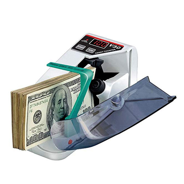 Handheld Portable V30 Bill Counter Money Counting Machine Cash Currency Banknote 