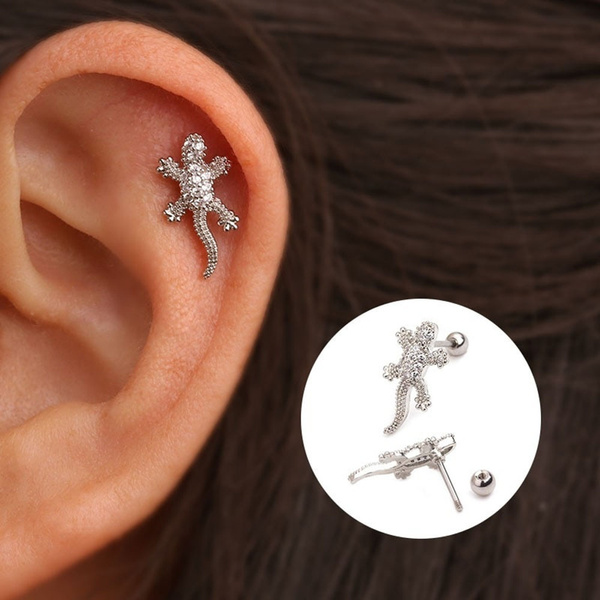 lizard cartilage earring