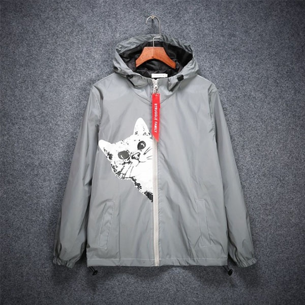 light reflective windbreaker