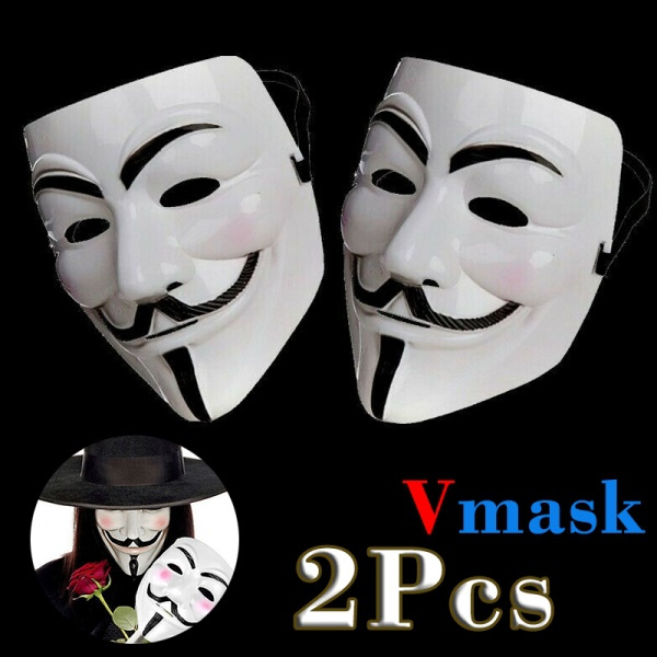 12 x ANONYMOUS HACKER V pour Vendetta Game Master Visage Masque Déguisement Halloween 