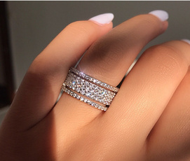 White Gold, Sterling, Fashion, wedding ring