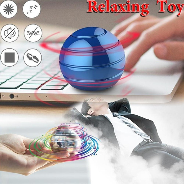 Desktop Decompression Rotating Spherical Gyroscope Kinetic Desk Toy For Adult 