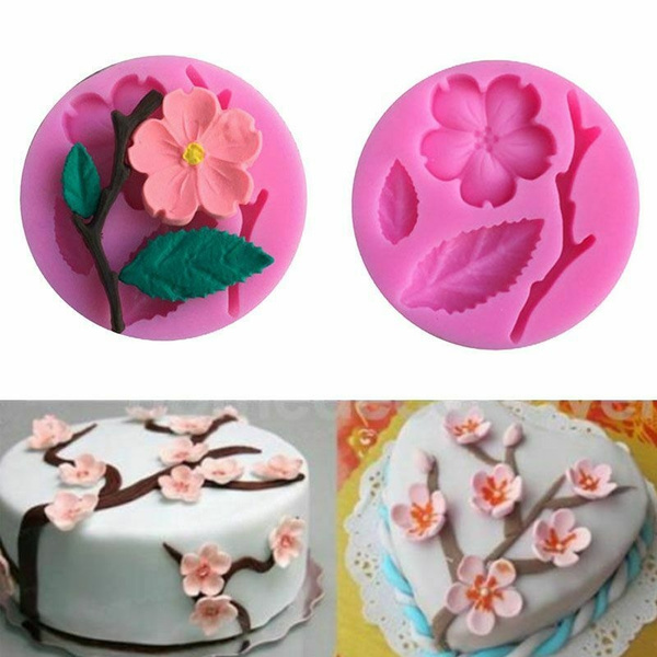 3D Food-grade Silicone Mold Peach Blossom Cake Decorating Tool Candy Baking Mold