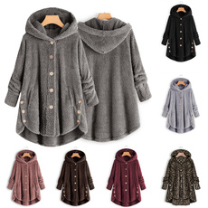 Casual Jackets, Fleece, Plus Size, Winter