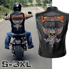 motorcyclejacket, Vest, leathervestformen, Embroidery