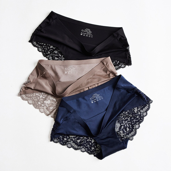 Ice Silk Seamless Panty Women Underwear Plus Size Briefs