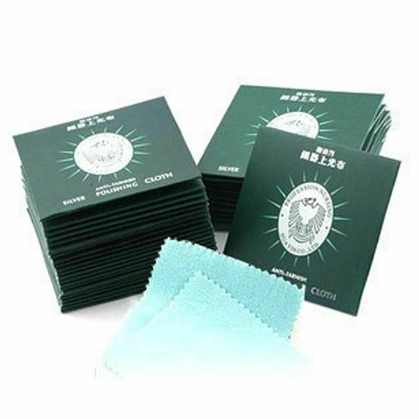 100Pcs Silver Polishing Cloth Cleaner Jewellery Cleaning Cloth