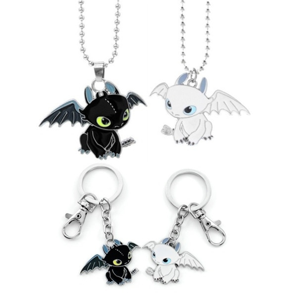 New How To Train Your Dragon 3 Toothless Night Fury Necklace Metal ...