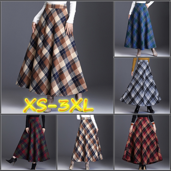 plaid wool skirt 2019