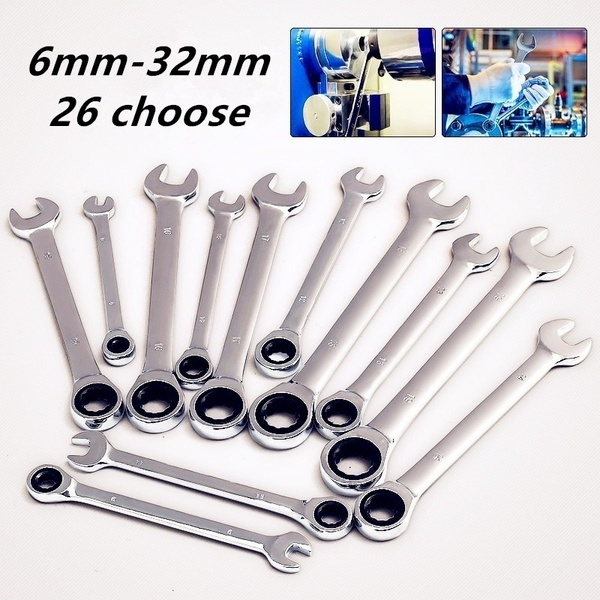 Llave de anillo de engranaje de la herramienta de skate de doble cabeza de 6 mm-32 mm Llave de anillo de engranaje de la herramienta de skate de doble cabeza de 6 mm-32 mm