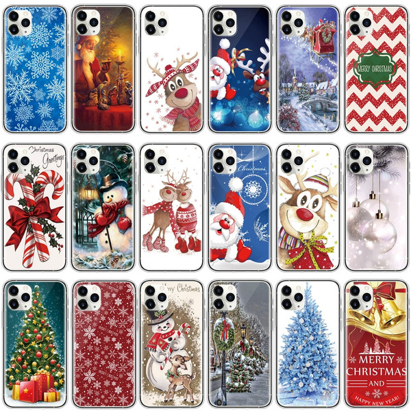 Merry Christmas Deer Soft Silicone Phone Case For Apple iPhone 11 11 Pro Max Case Cartoon Snowman Santa Claus Fundas For iPhone XR X XS Max XS 8 7 6