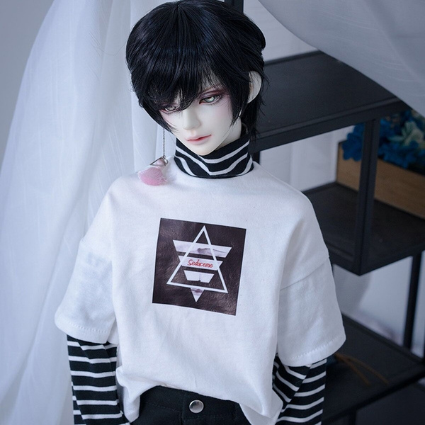 BJD Black Casual Hoody 88# T Shirt Outfits For Male 1/3 24" 60CM SD DK DZ  Doll