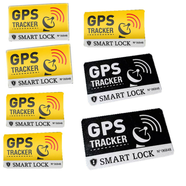 6 X GPS Protected Tracking Warning Sticker  Bike Theft Prevention Transparent