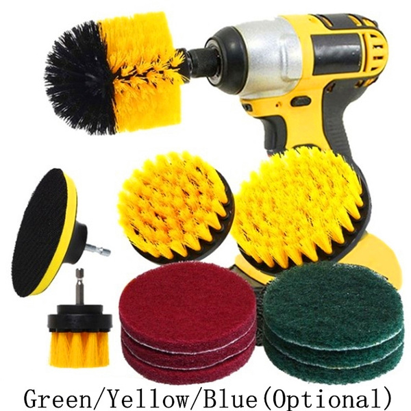 6Pcs Electric Drill Brush Kit Plastic Round Cleaning Brush For