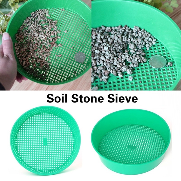 Green Plastic Garden Sieve Riddle Sifter For Compost X0C4 Stone Soil Gravel P0A2 