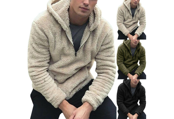 half zip fuzzy jacket