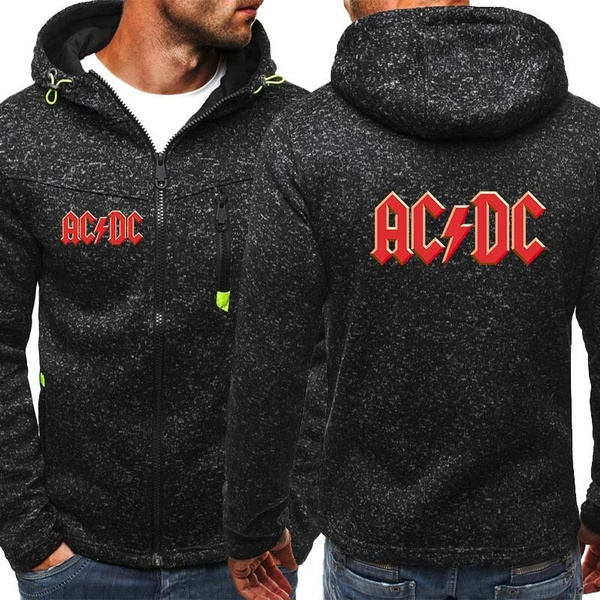 AC/DC Rock Band Hooded Jacket for Men Racing Sport Zipper Hoodie Top | Wish