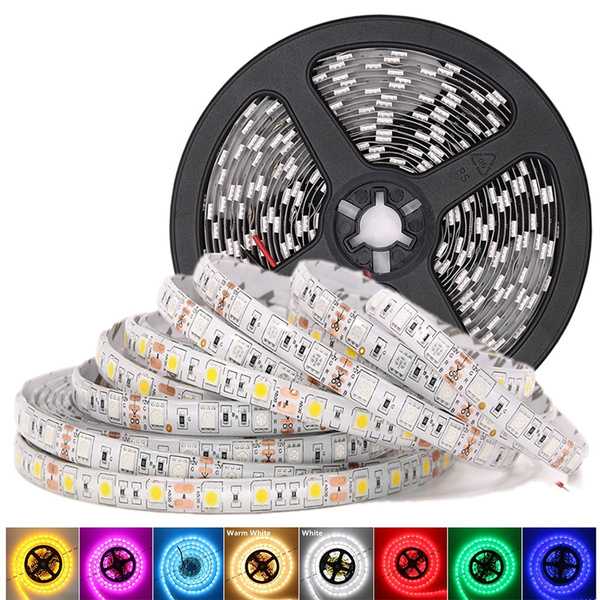 5050 Led Strip Dc 12v 60ledsm 5mroll Waterproof Flexible Led Light Rgb Rgbw Rgbww Single Color 1255