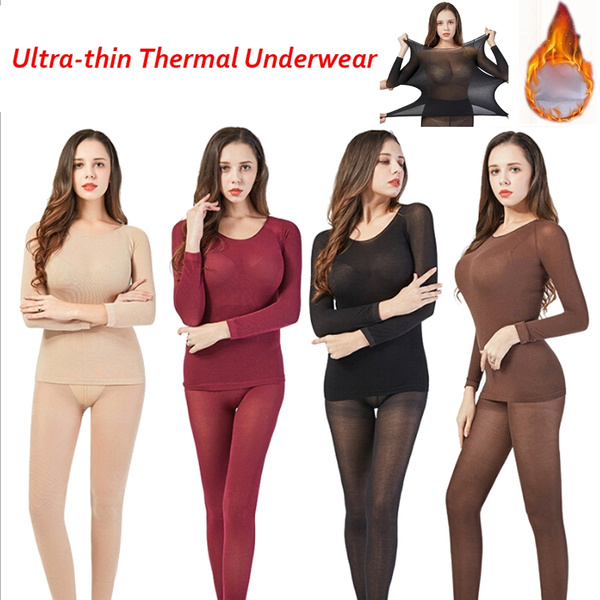 Thermal Underwear For Women Sexy Warm Underwear For Women Seamless Winter  Thermal Underwear Set