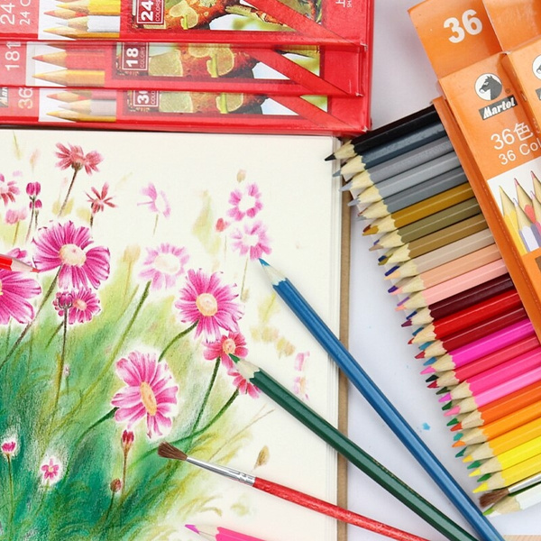 WATERCOLOR PENCILS 8MM Lead 12 Bright Color Coloring Pencils for Kid Art  Drawing $19.40 - PicClick AU