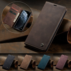 Luxury Vintage Matte Leather Magnetic Flip Cover Case Card Holder for iPhone 11ProMax 11Pro 11 XSMax XS XR X 8Plus 8 7Plus 7 6sPlus 6s 6 / Samsung Galaxy Note10+ Note10 S10+ S10 S10e A70 A50 / Huawei P30Pro P30 P30Lite / OnePlus 7Pro 