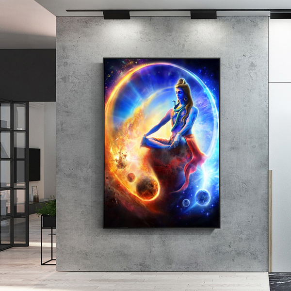 Lord Shiva Hindu Religion Wall Art Canvas Prints Hindu God Canvas ...