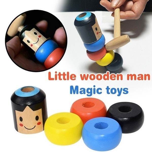 small wooden man toy