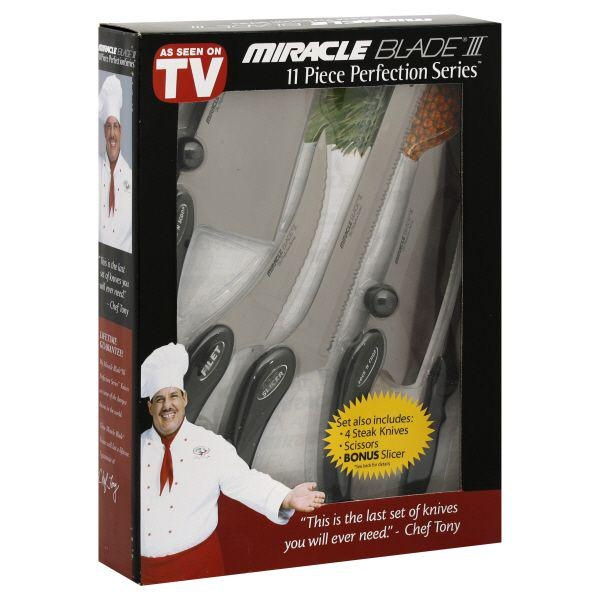 Miracle Blade III 3 Perfection Series 11 Piece Chef Cutlery Knife