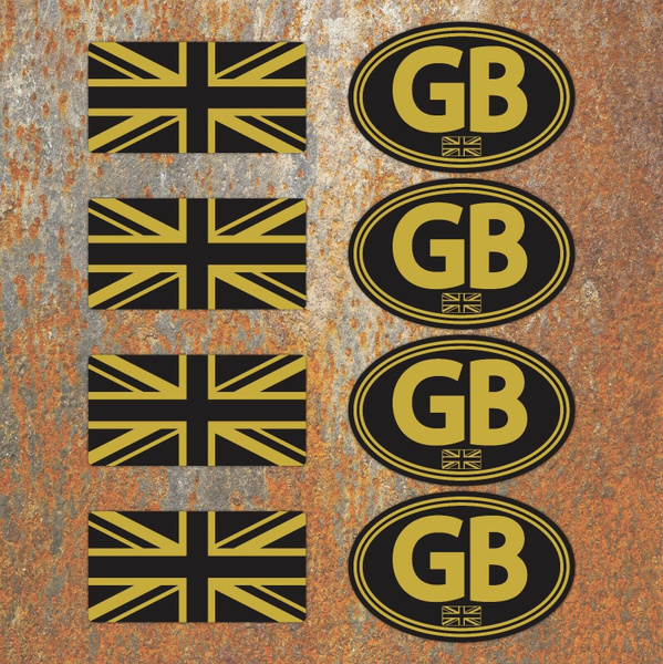 Scooter Union Jack Flag Laminated Stickers x2 200x100mm Vespa decals 