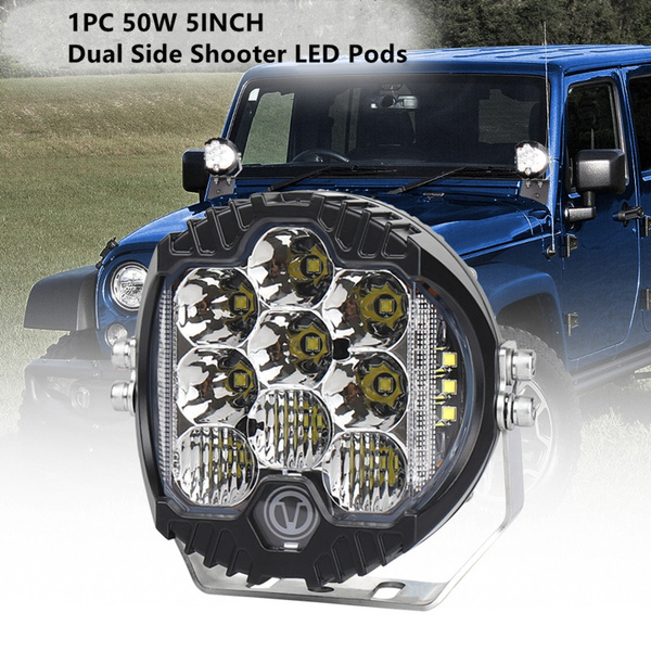 5 inch Dual Side Shooter LED Pods Car LED Work Light Bar Combo